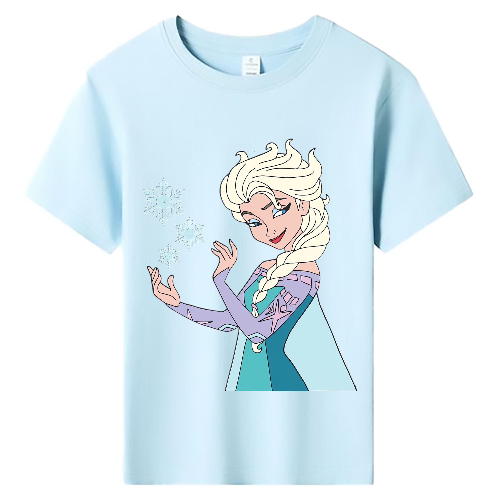 （画像用） アナと雪の女王 アンナ エルサ Frozen Anna Elsa 綿100％キッズTシャツ（フロントプリント）